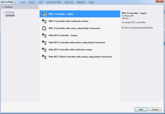 add empty controller